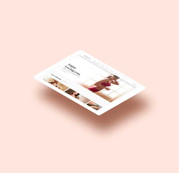 mockup of Primadonna home page